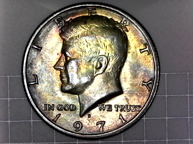 Toned-Coin---Kennedy-Half-Dollar.-Keep-Or-Toss