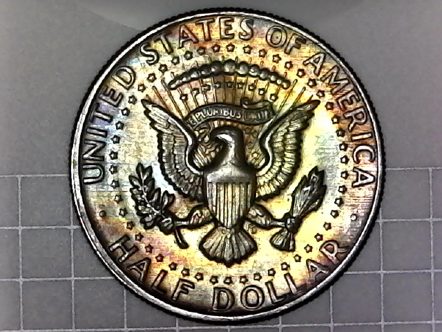 Toned-Coin---Kennedy-Half-Dollar.-Keep-Or-Toss