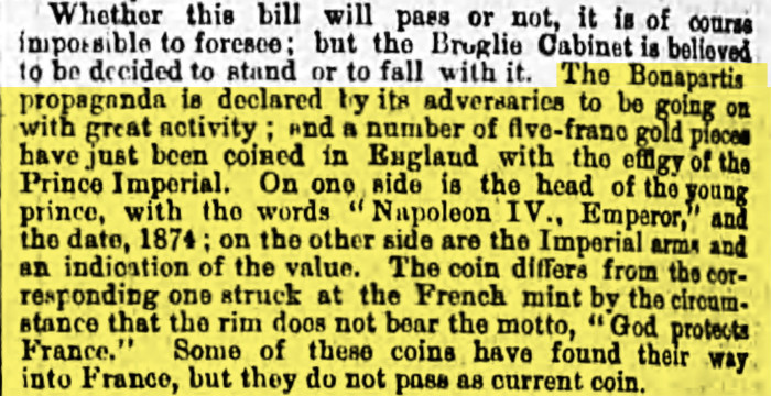 French-Pretender-Coinage