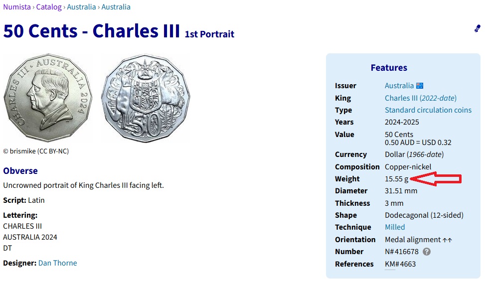 Numista-Reckons-Charles-III-Coat-Of-Arms-50-Cent-Coins-Weigh-15.37-Grams