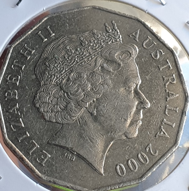 2000-Millennium-50c-Coin-Fat-Letters-And-Doubling-On-Obverse?-Cud-Maybe?
