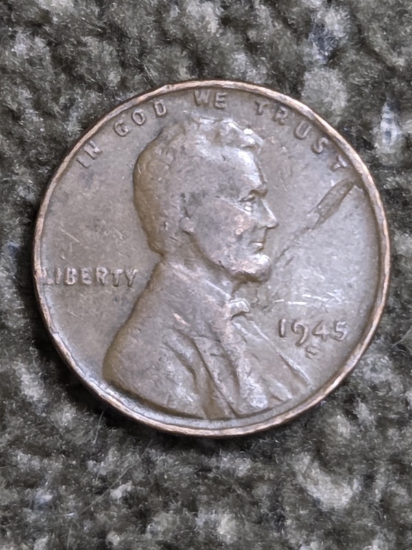 1945-S---1-Cent,-PMD-Or-Lamination-Error?