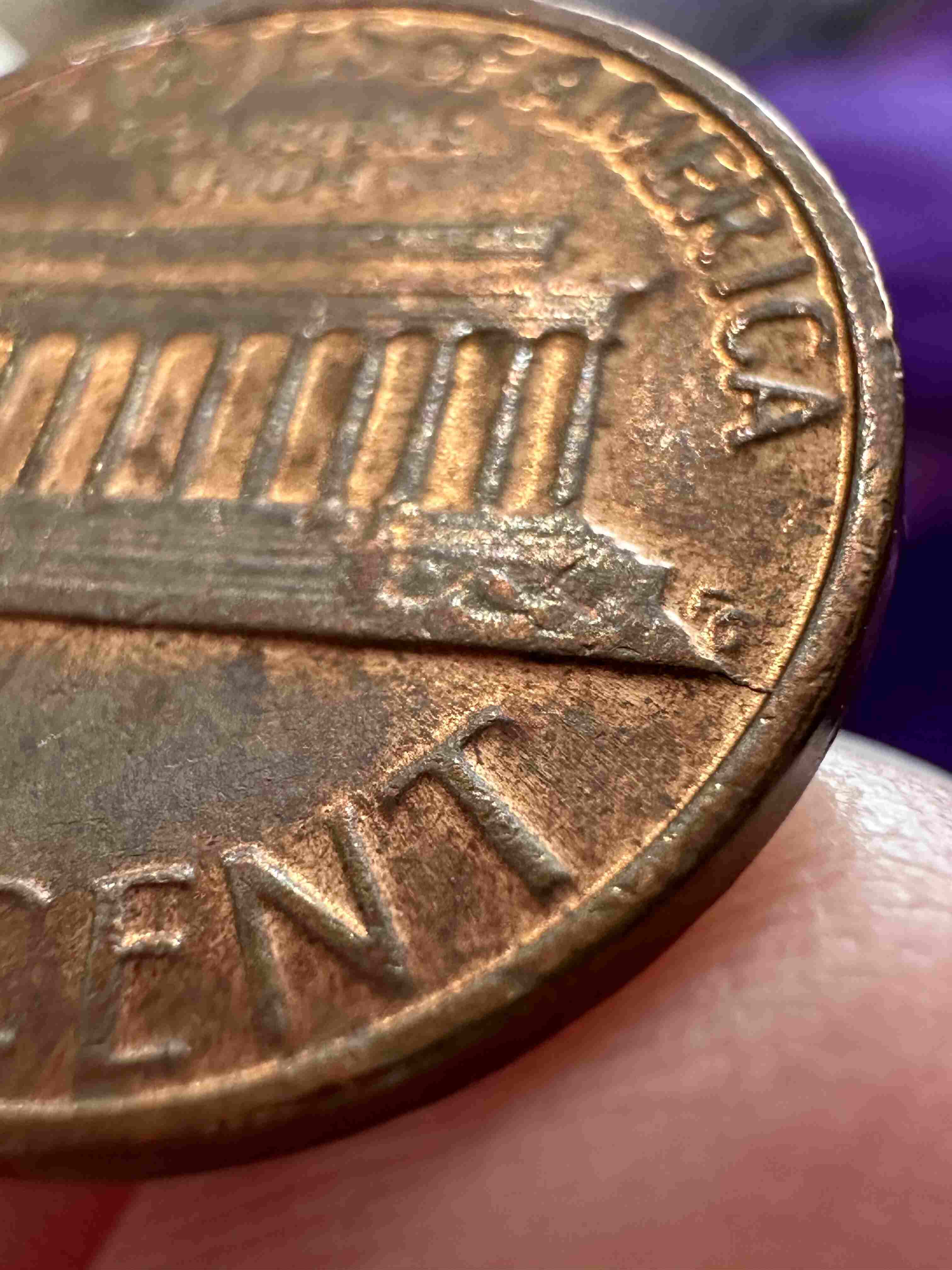 1981-P-Lincoln-Penny-~-Double-REV-Memorial-Die-Cracks