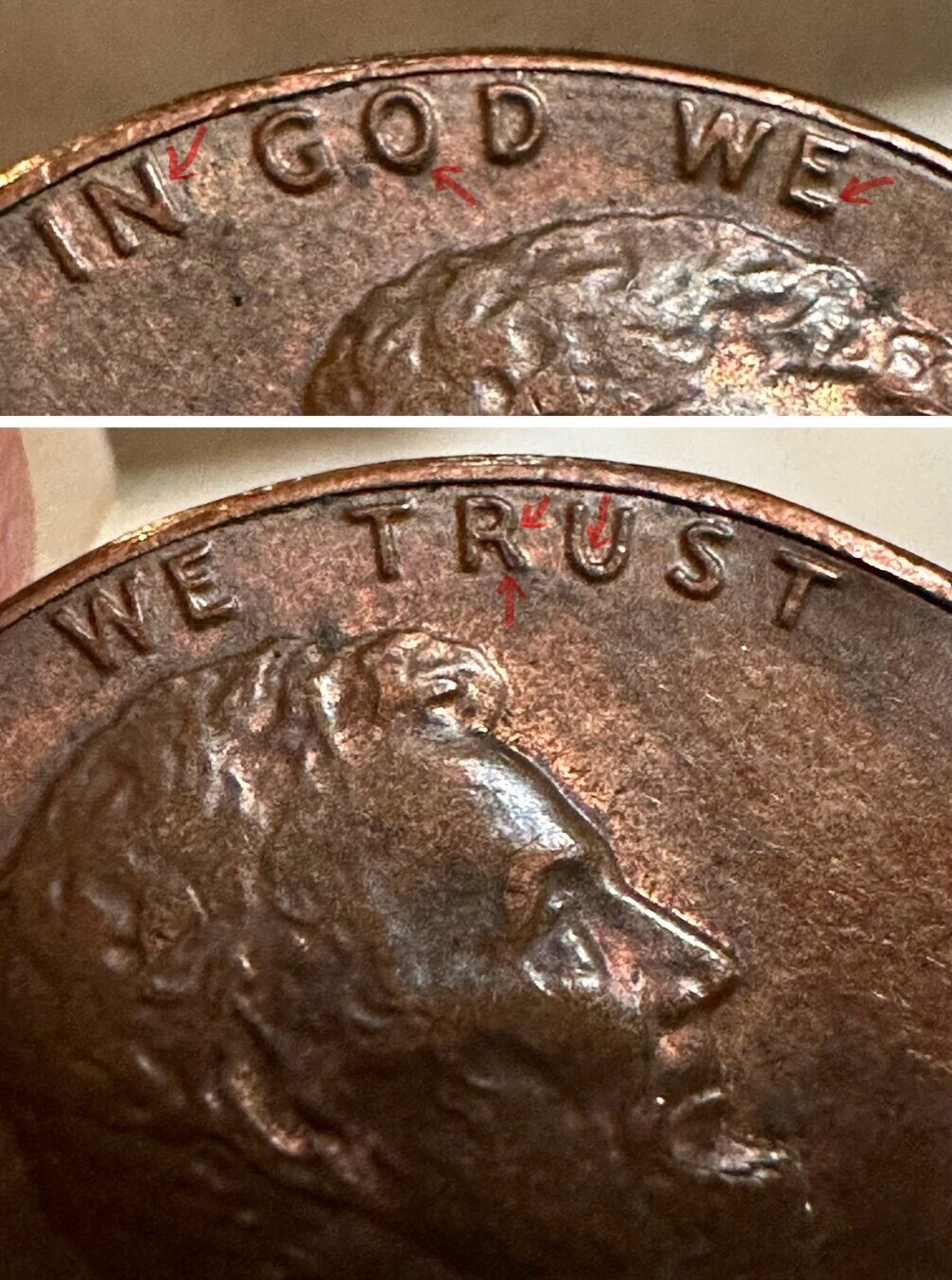 1985-P-Lincoln-Penny---OBV-Triple-Linear-Plating-Bubbles---OBV-MD-+-DDD?