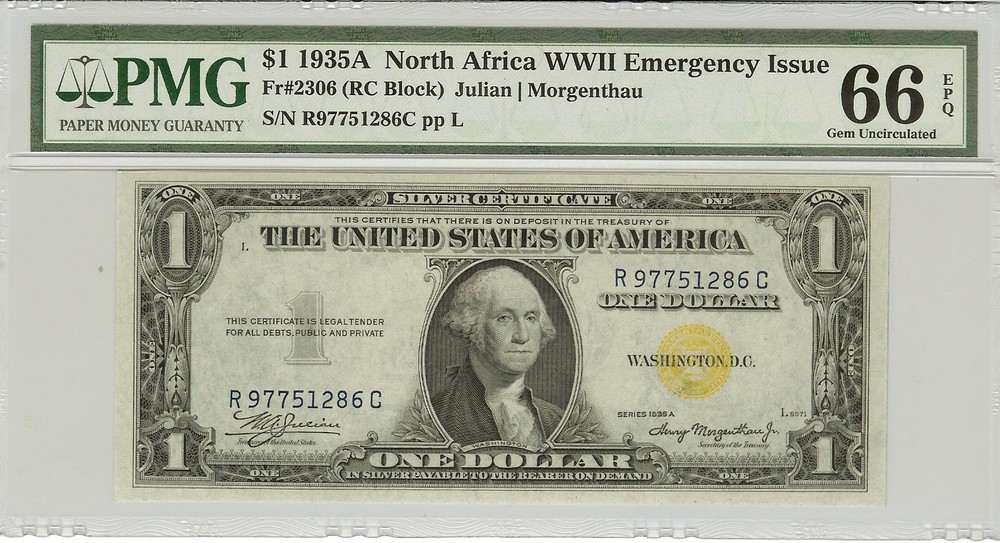 Hawaii-&-N.-Africa-$1-Silver-Certificates