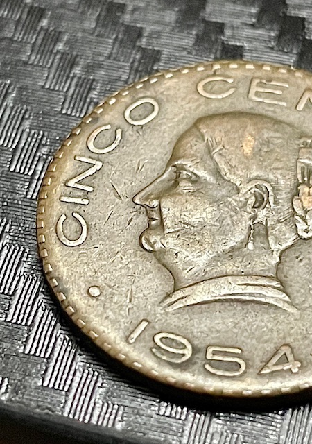 1954-Cinco-Centavos-Rim/Edge-Error