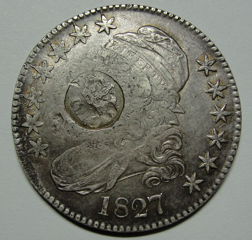 Azores-1887-Counterstamp-On-US-Half-Dollar