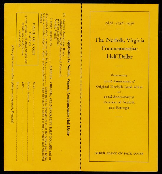 Commems-Collection-Classic:-1936-Norfolk-Bicentennial/Tercentennial