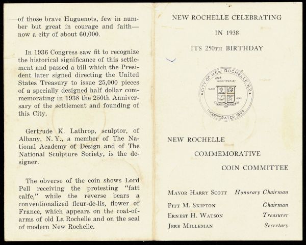 Commems-Collection-Classic:-1938-New-Rochelle-NY-250th-Anniversary