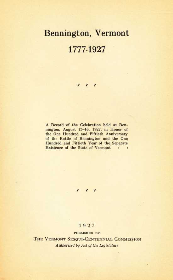 Commems-Collection-Classic:-1927-Bennington-Vermont-Independence