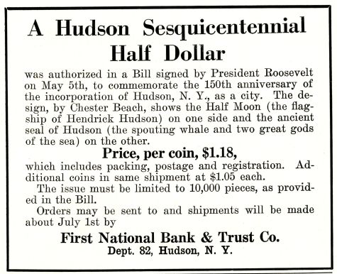 Commems-Collection-Classic:-1935-Hudson,-NY-150th