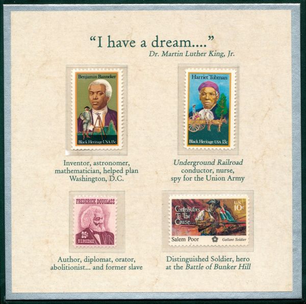 Commems-Collection-Modern:-1998-Black-Revolutionary-War-Patriots---Coin-&-Stamp-Set