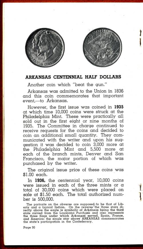 Commems-Collection-Classic:-1935-39-Arkansas-Statehood-Centennial---B.-Max-Mehl