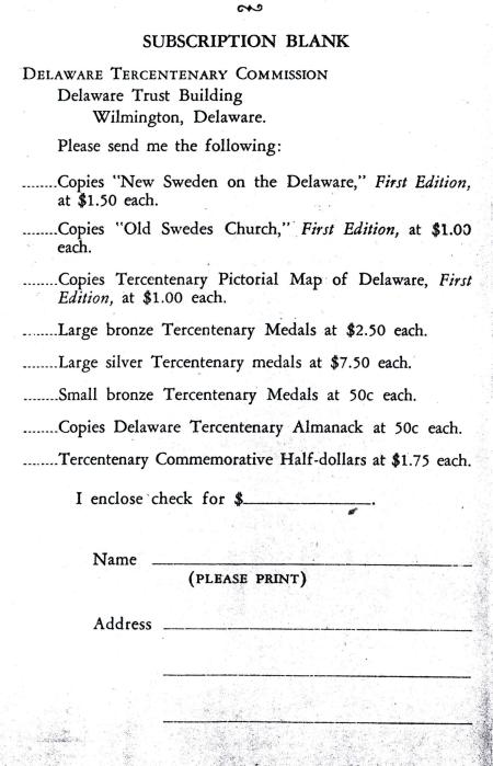 Commems-Collection-Classic:-1936-Delaware-Tercentenary-300th-Bulletins