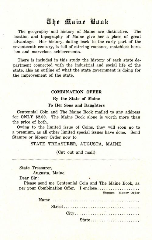 Commems-Collection-Classic:-1920-Maine-Statehood-Centennial---Revisited