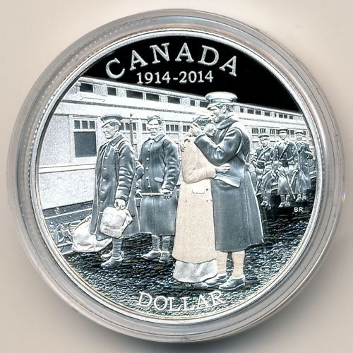 Commems-Collection-Canadian:-2014-WWI-Canadian-Expeditionary-Force-Silver-$5---Coin-9-Of-12