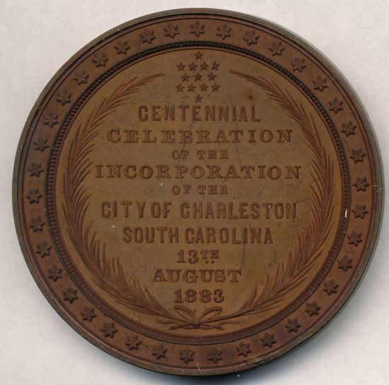 Commems-Collection-Medals:-1883-Charleston,-SC-Centennial