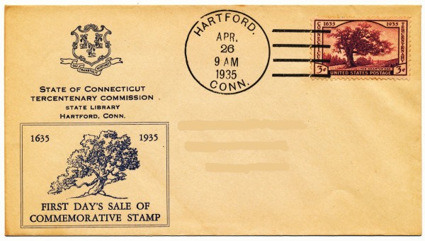 Commems-Collection-Classic:-1935-Connecticut-Tercentenary---Philatelic-Tie-In