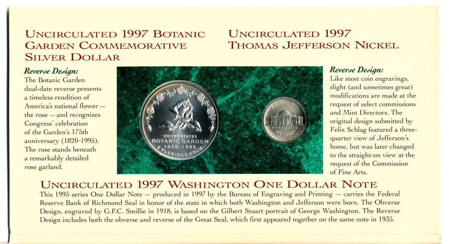 Commems-Collection-Modern:-1997-Botanic-Garden-Coinage-&-Currency-Set