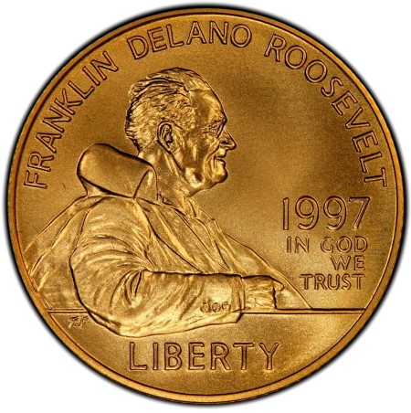 Commems-Collection-Modern:-1997-Franklin-Delano-Roosevelt-Half-Eagle