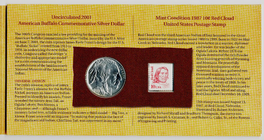 Commems-Collection-Modern:-2001-American-Buffalo-Coin-And-Currency-Set