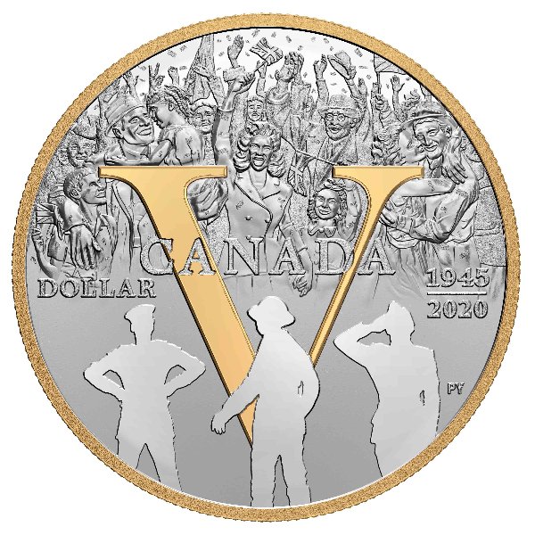Commems-Collection-Canadian:-2020-75th-Anniversary-Of-V---E-Day-Silver-Dollar