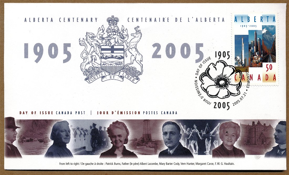 Commems-Collection-Canadian:-2005-Alberta-Centennial-Silver-$5---Coin-1-Of-12