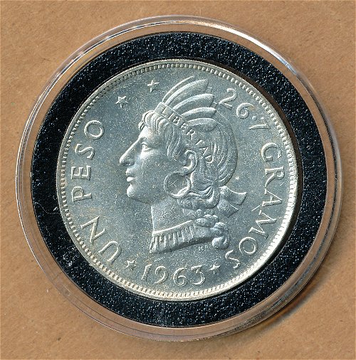 Commems-Collection-World:-1963-Dominican-Republic-Restoration-Peso