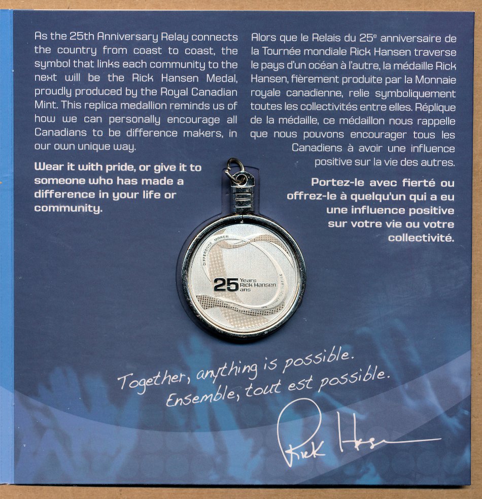Commems-Collection-Canadian:-2011-Rick-Hansen-25th-Anniversary-Relay-Medallion