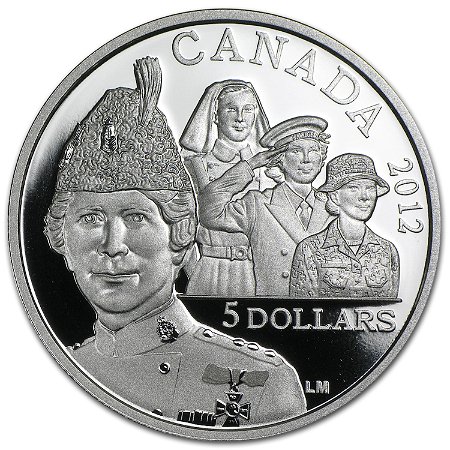 Commems-Collection-Canadian:-2012-Georgina-Pope---Women-In-Canada's-Military-Silver-$5-Coin-6-Of-12