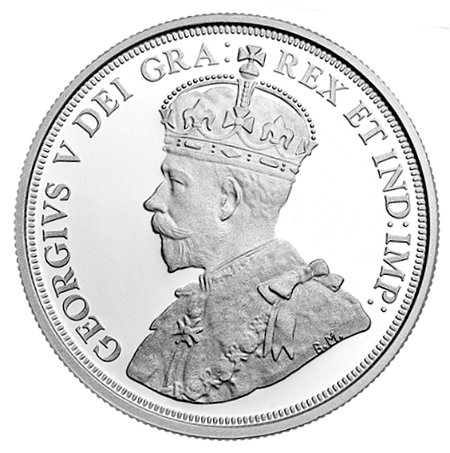 Commems-Collection-Canadian:-King-George-V-On-Canada's-36-MM-Silver-Dollars
