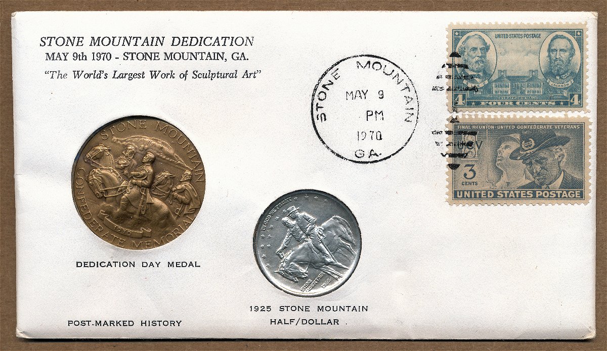 Commems-Collection-Classic:-1925-Stone-Mountain---1970-Dedication-PNC
