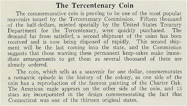 Commems-Collection-Classic:-1935-Connecticut-Tercentenary---Commission-Bulletins