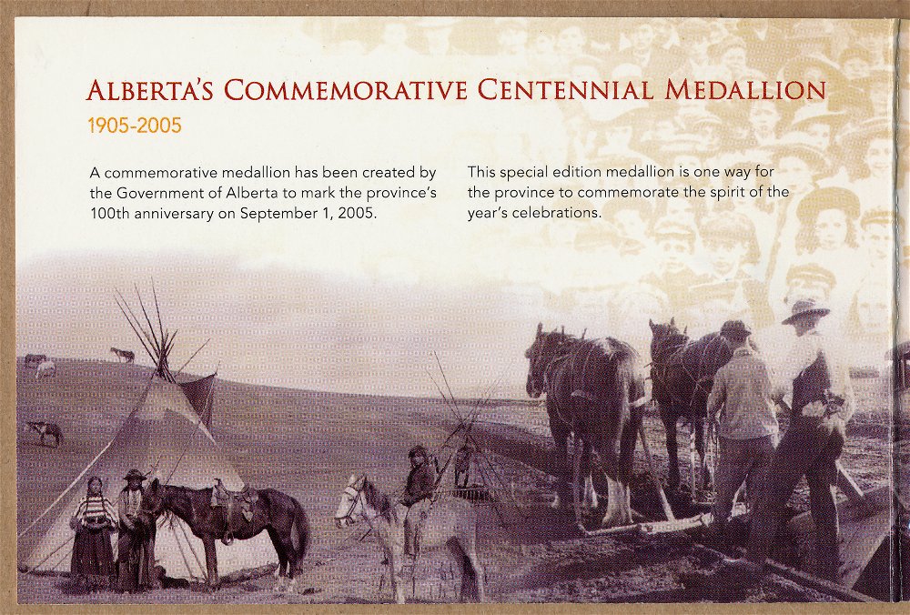 Commems-Collection-Canadian:-2005-Alberta-Centennial-Silver-$5---Coin-1-Of-12
