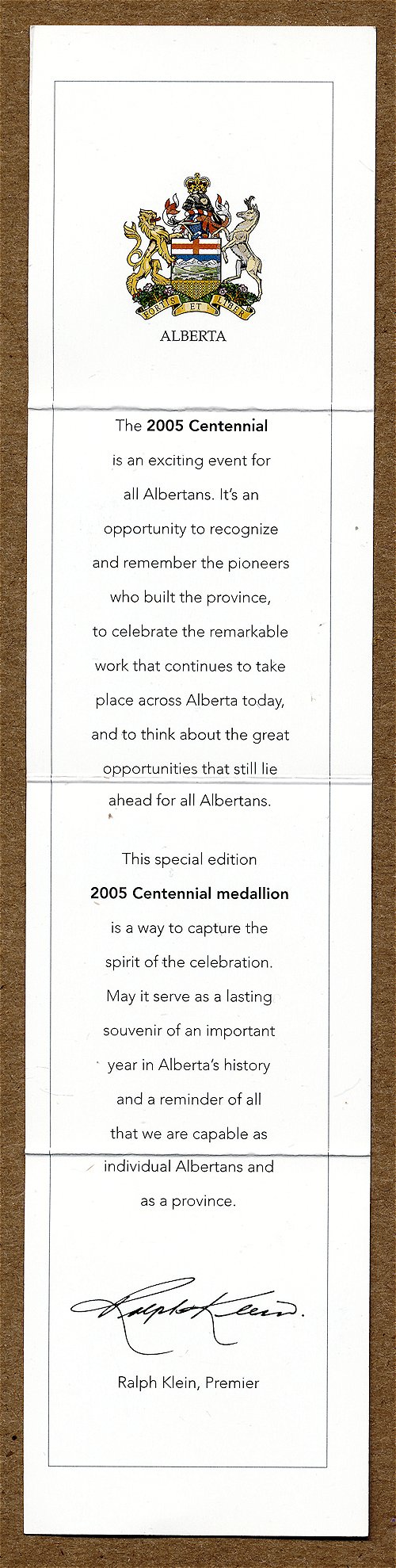 Commems-Collection-Canadian:-2005-Alberta-Centennial-Silver-$5---Coin-1-Of-12