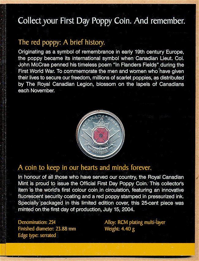 Commems-Collection-Canadian:-2004-Poppy-Dollar
