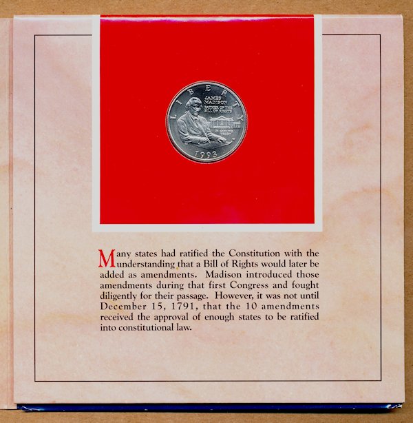 Commems-Collection-Modern:-1993-Bill-Of-Rights-Coin-And-Medal-Set