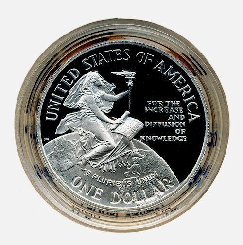 Commems-Collection-Modern:-1996-Smithsonian-Institution-150th-Anniversary---Silver-Dollar