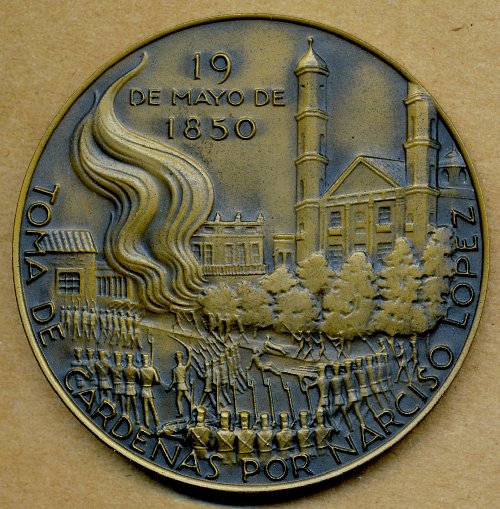 Commems-Collection-Medals:-1950-Cuba-National-Flag-100th-Anniversary