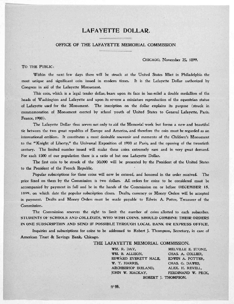 Commems-Collection-Classic:-1900-Lafayette-Memorial-Dollar---Press-Release