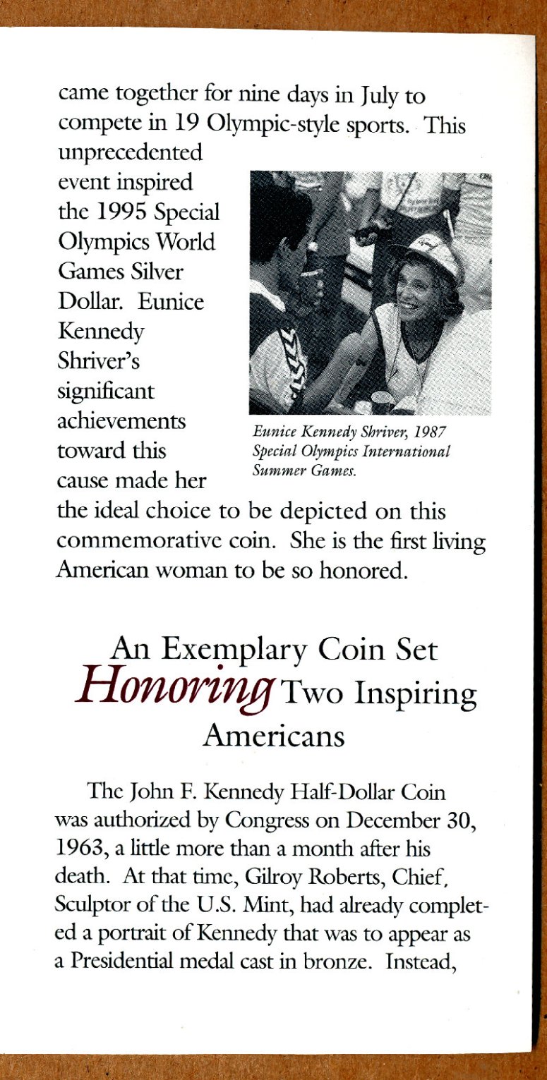 Commems-Collection-Modern:-1995-Special-Olympics-Kennedy-Set