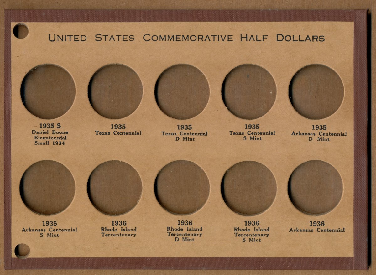 Commems-Collection-Classic:-Wayte-Raymond-Commemorative-Coin-Boards---Complete-Date-&-Mint-Mark-Set