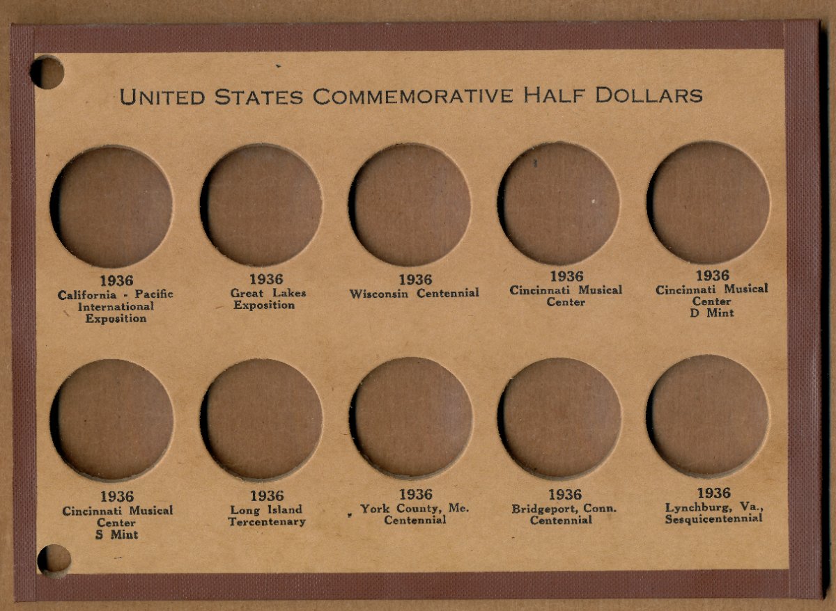 Commems-Collection-Classic:-Wayte-Raymond-Commemorative-Coin-Boards---Complete-Date-&-Mint-Mark-Set
