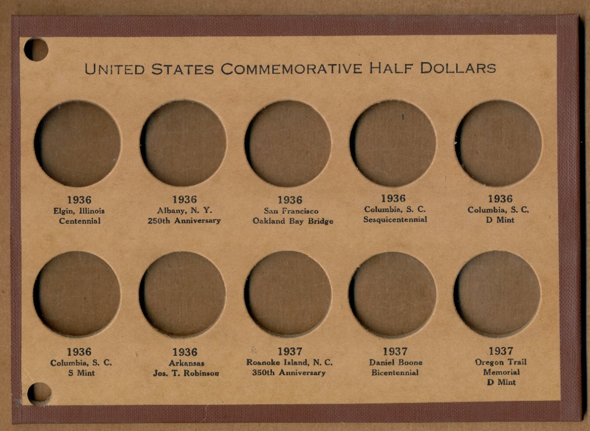 Commems-Collection-Classic:-Wayte-Raymond-Commemorative-Coin-Boards---Complete-Date-&-Mint-Mark-Set