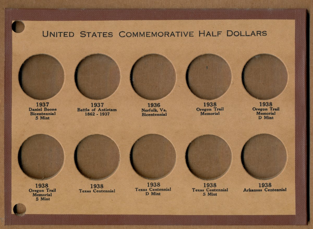 Commems-Collection-Classic:-Wayte-Raymond-Commemorative-Coin-Boards---Complete-Date-&-Mint-Mark-Set