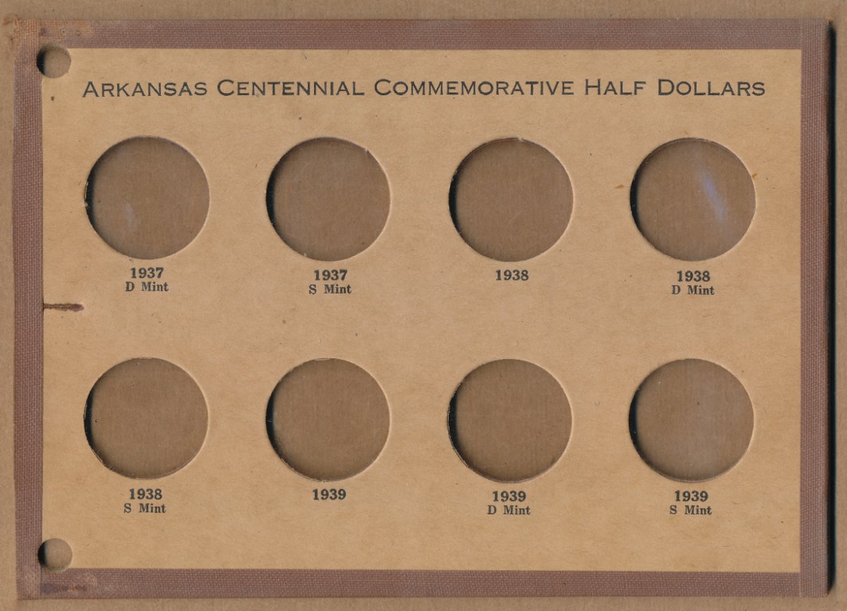 Commems-Collection-Classic:-Wayte-Raymond-Commemorative-Coin-Boards---Arkansas-Centennial-Set