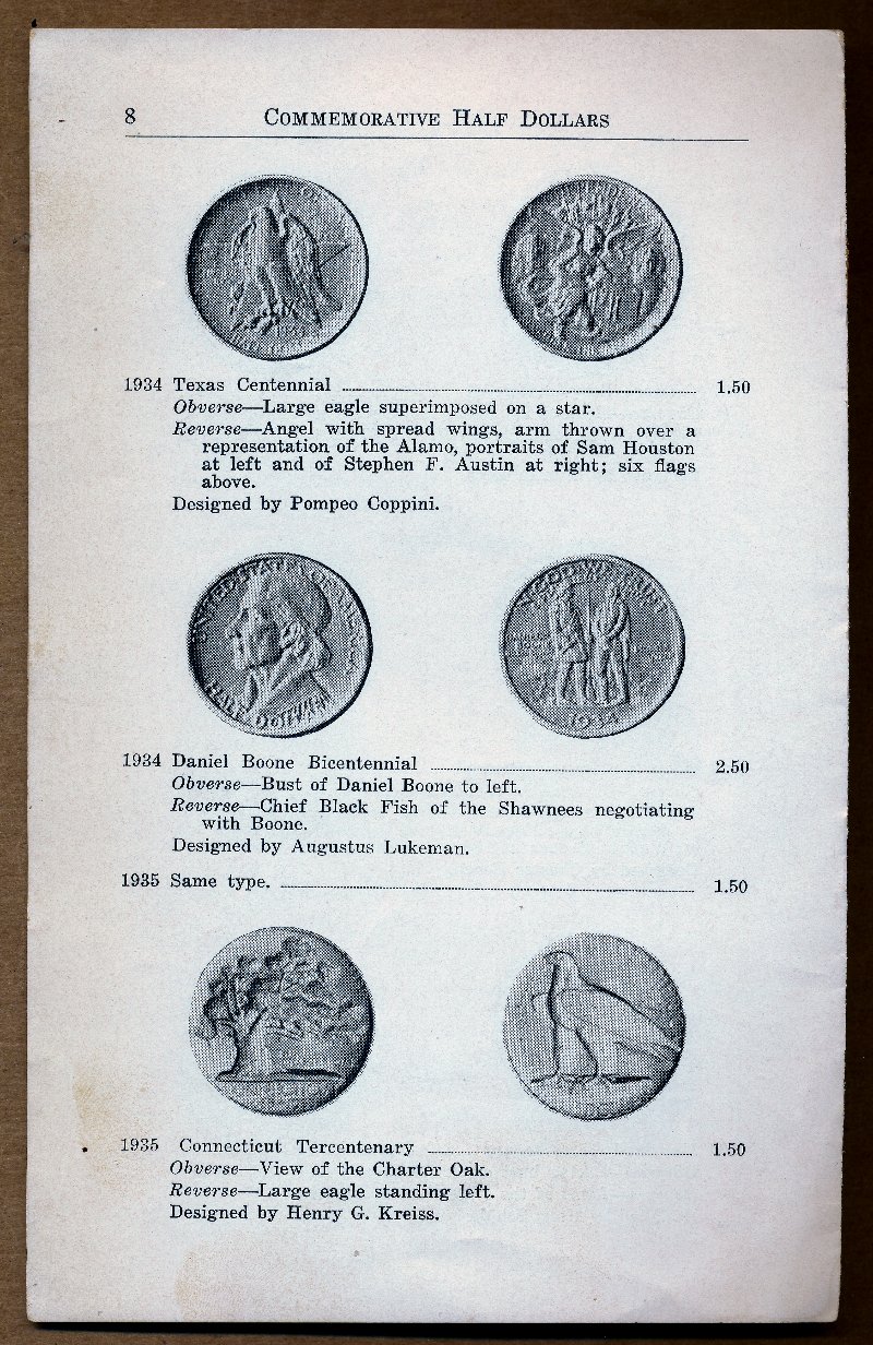 Commems-Collection-Classic:-Wayte-Raymond-Illustrated-Price-List-Of-Commemorative-Half-Dollars