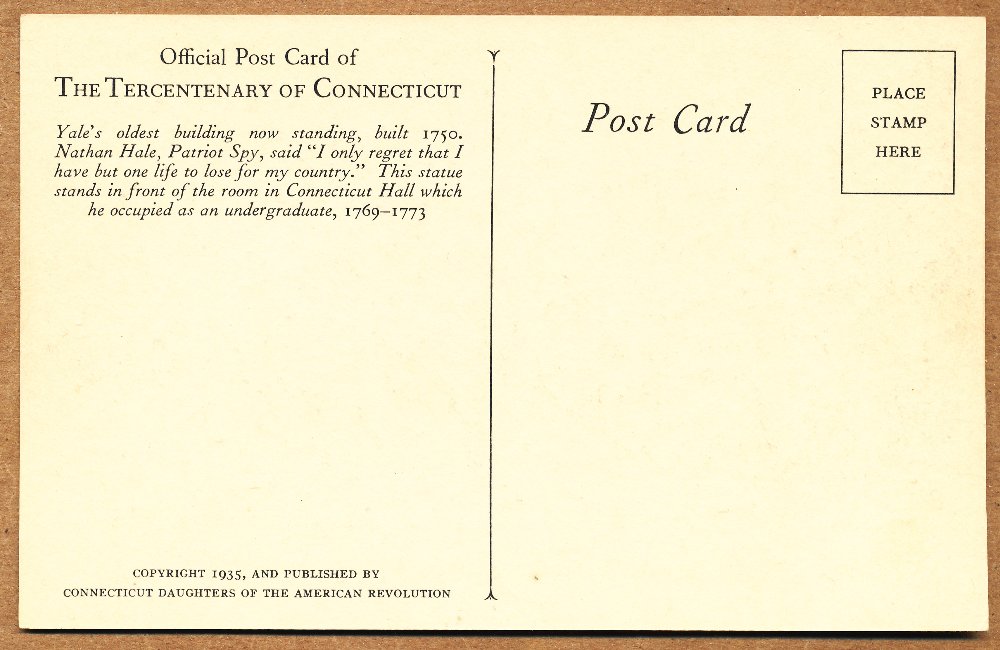 Commems-Collection-Classic:-1935-Connecticut-Tercentenary---Official-Postcards