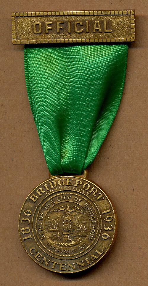 Commems-Collection-Classic:-1936-Bridgeport-Centennial---Official-Emblem-And-Badge