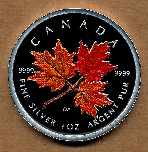 Commems-Collection-Canadian:-2001-2007-Coloured-Silver-Maple-Leaf-Series
